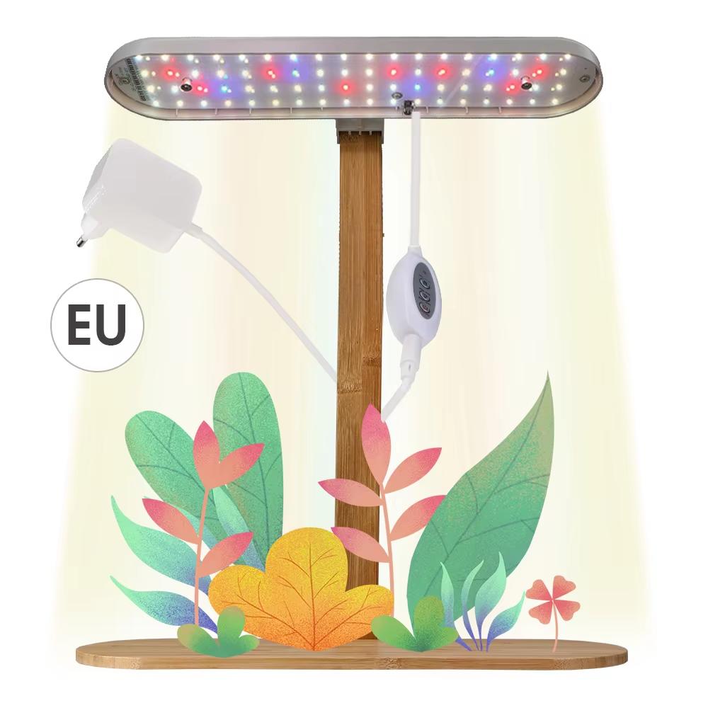 Indoor LED Plant Grow Fill Lights Timing Controller Bamboo Tray Stake Adjustable Height 4 Dimmable Brightness Hydroponics System
Indoor LED Plant Grow Fill Lights Timing Controller Bamboo Tray Stake Adjustable Height 4 Dimmable Brightness Hydroponics System