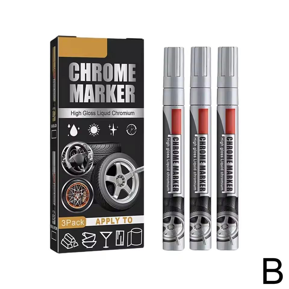 MOBIDEA 3PCS Car Wheel Chrome Paint Marker Repair Pen Permanent Waterproof High Gloss Scratch Remover Auto Hub Rim Mirror Chrome срібний
MOBIDEA 3PCS Car Wheel Chrome Paint Marker Repair Pen Permanent Waterproof High Gloss Scratch Remover Auto Hub Rim Mirror Chrome срібний
