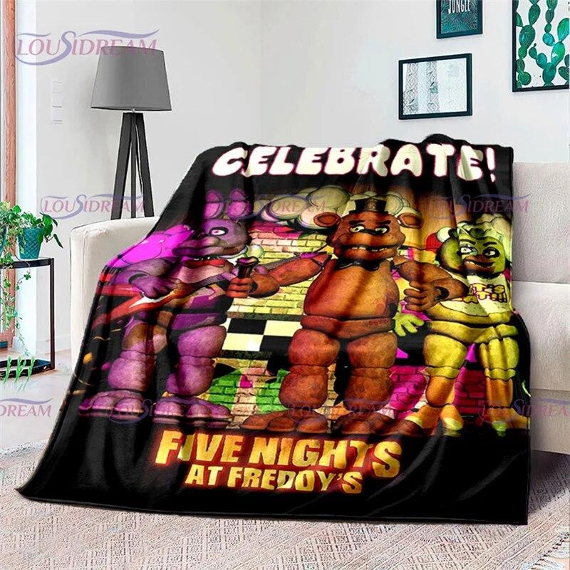 Одеяло из фильма Фредди, игра ужасов, FNAF, одеяло с рисунком, одеяло для дивана, детское одеяло для декора гостиной, спальни, подарок для фанатов
Одеяло из фильма Фредди, игра ужасов, FNAF, одеяло с рисунком, одеяло для дивана, детское одеяло для декора гостиной, спальни, подарок для фанатов