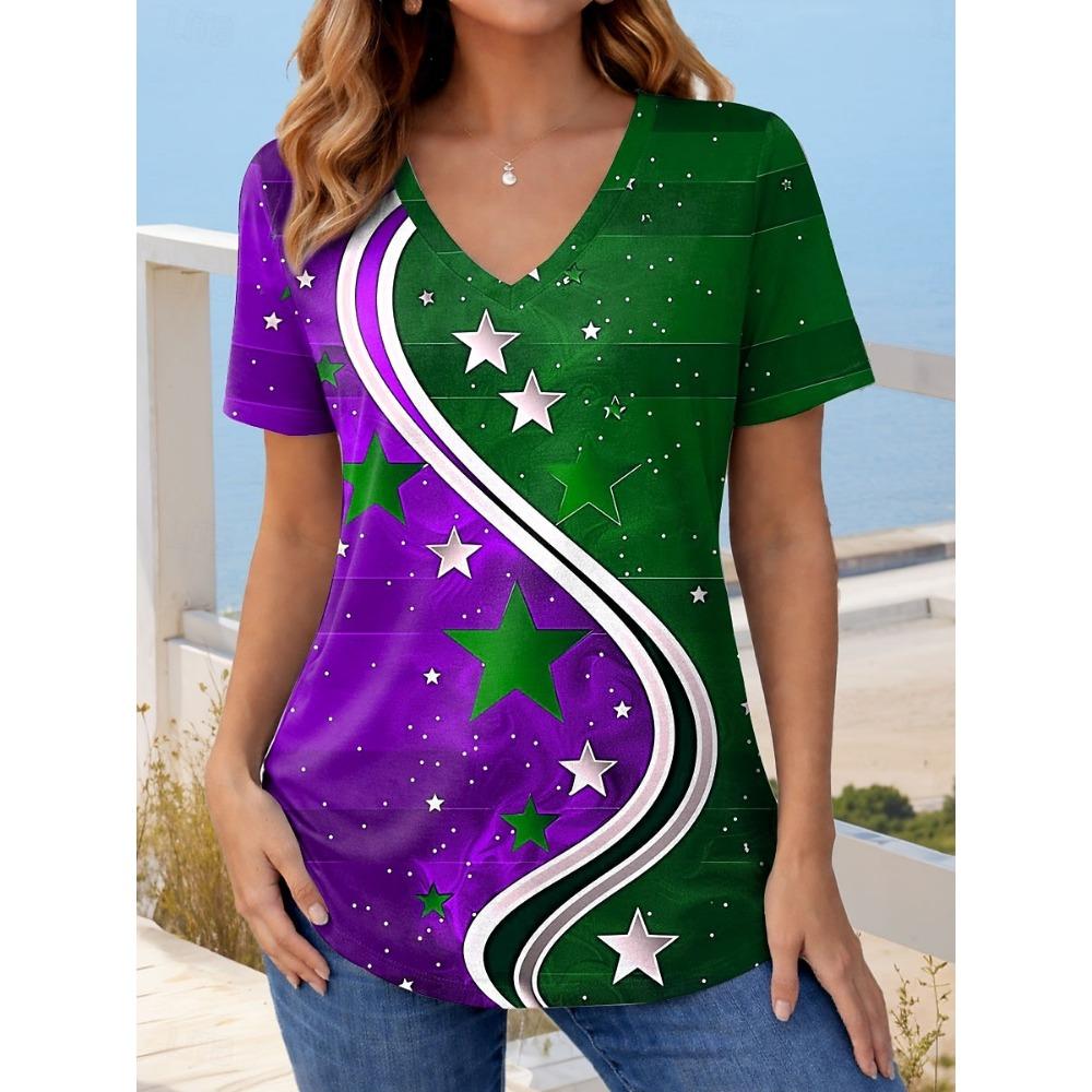 American Independence Day Women s T Shirt Color Block Print Graphic Flag Stylish Classic Casual Short Sleeve V Neck Regular Tops Daily Red 5XL
American Independence Day Women s T Shirt Color Block Print Graphic Flag Stylish Classic Casual Short Sleeve V Neck Regular Tops Daily Red 5XL