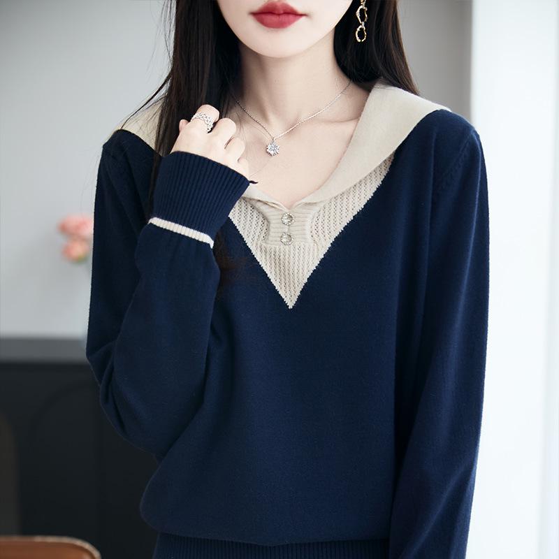 Женский вязаный свитер с V-образным вырезом, осень 2025: Модный повседневный пуловер из двух частей XXL
Женский вязаный свитер с V-образным вырезом, осень 2025: Модный повседневный пуловер из двух частей XXL