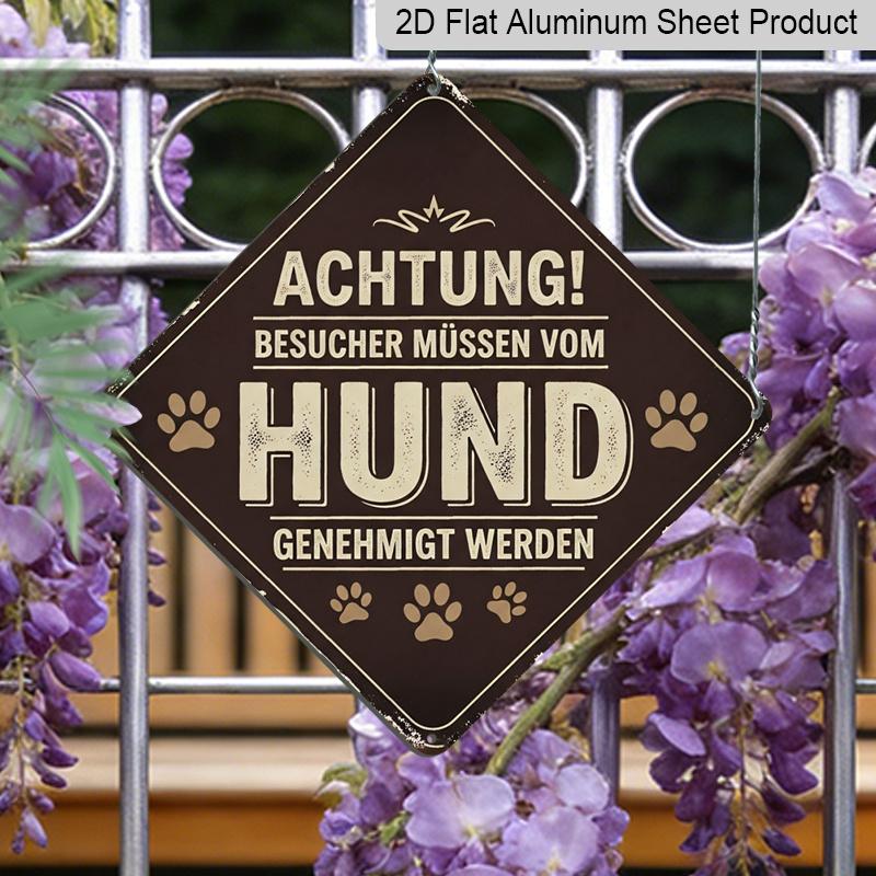 2D Flat - 1pc Vintage Dog Warning Themed Aluminum Sign, German Slogan Wall Art, Rustic Aluminum Plaque, Suitable for Dog House, Pet Shop, Yard 20*20cm
2D Flat - 1pc Vintage Dog Warning Themed Aluminum Sign, German Slogan Wall Art, Rustic Aluminum Plaque, Suitable for Dog House, Pet Shop, Yard 20*20cm