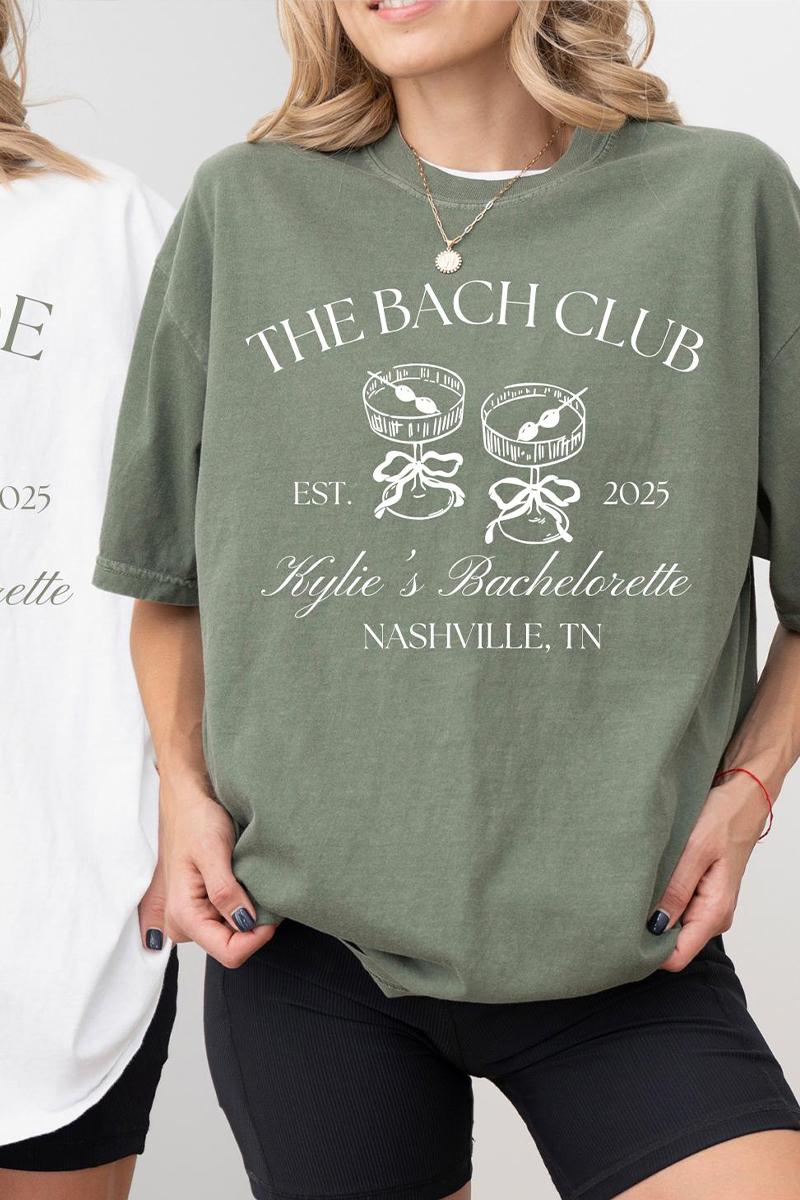 The Bach Club Bachelorette Print Comfort Shirts Custom Location And Name Bachelorette Party Tee Y2K Top Daily Trendy Streetwear S
The Bach Club Bachelorette Print Comfort Shirts Custom Location And Name Bachelorette Party Tee Y2K Top Daily Trendy Streetwear S
