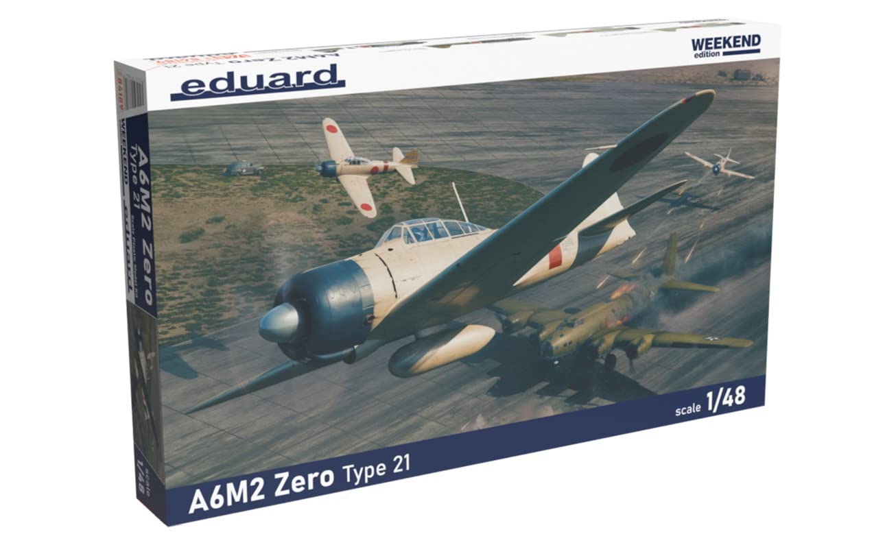 Eduard Scale Weekend Edition Japanese Navy Zero Fighter Type 21 Plastic Model Kit EDU84189 1/48
Eduard Scale Weekend Edition Japanese Navy Zero Fighter Type 21 Plastic Model Kit EDU84189 1/48