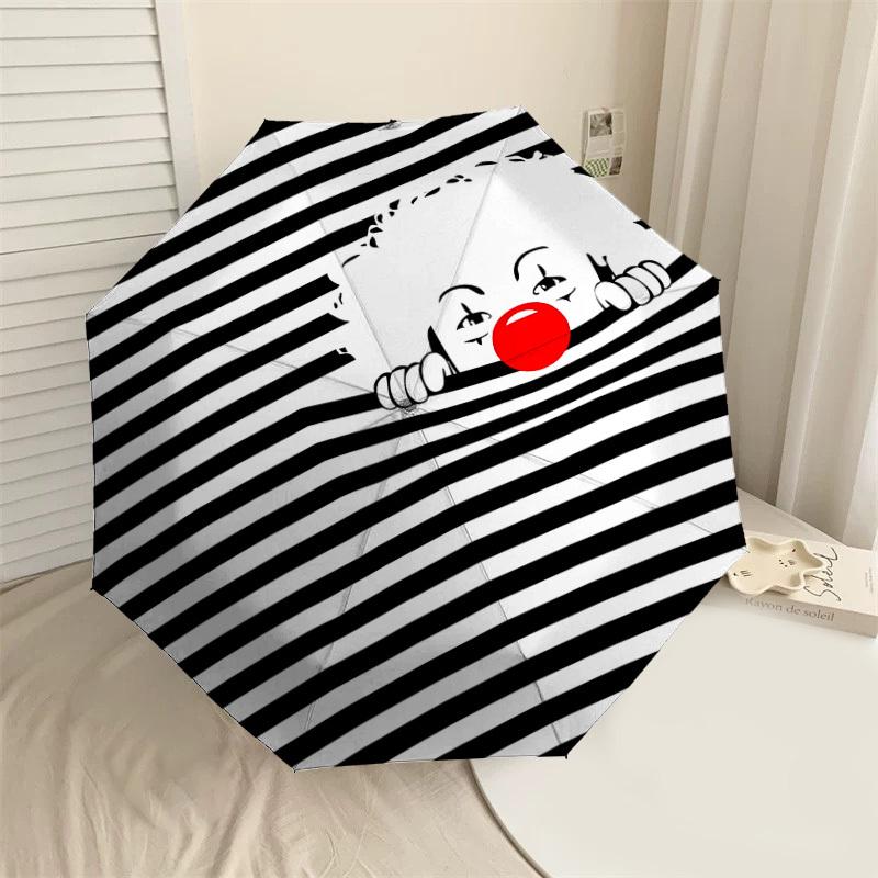 1PC clown red-nose Automatic Open/Close Umbrella with Windproof, 8-Rib Sturdy Canopy, Durable Ribs, Fashionable Design1298A
1PC clown red-nose Automatic Open/Close Umbrella with Windproof, 8-Rib Sturdy Canopy, Durable Ribs, Fashionable Design1298A