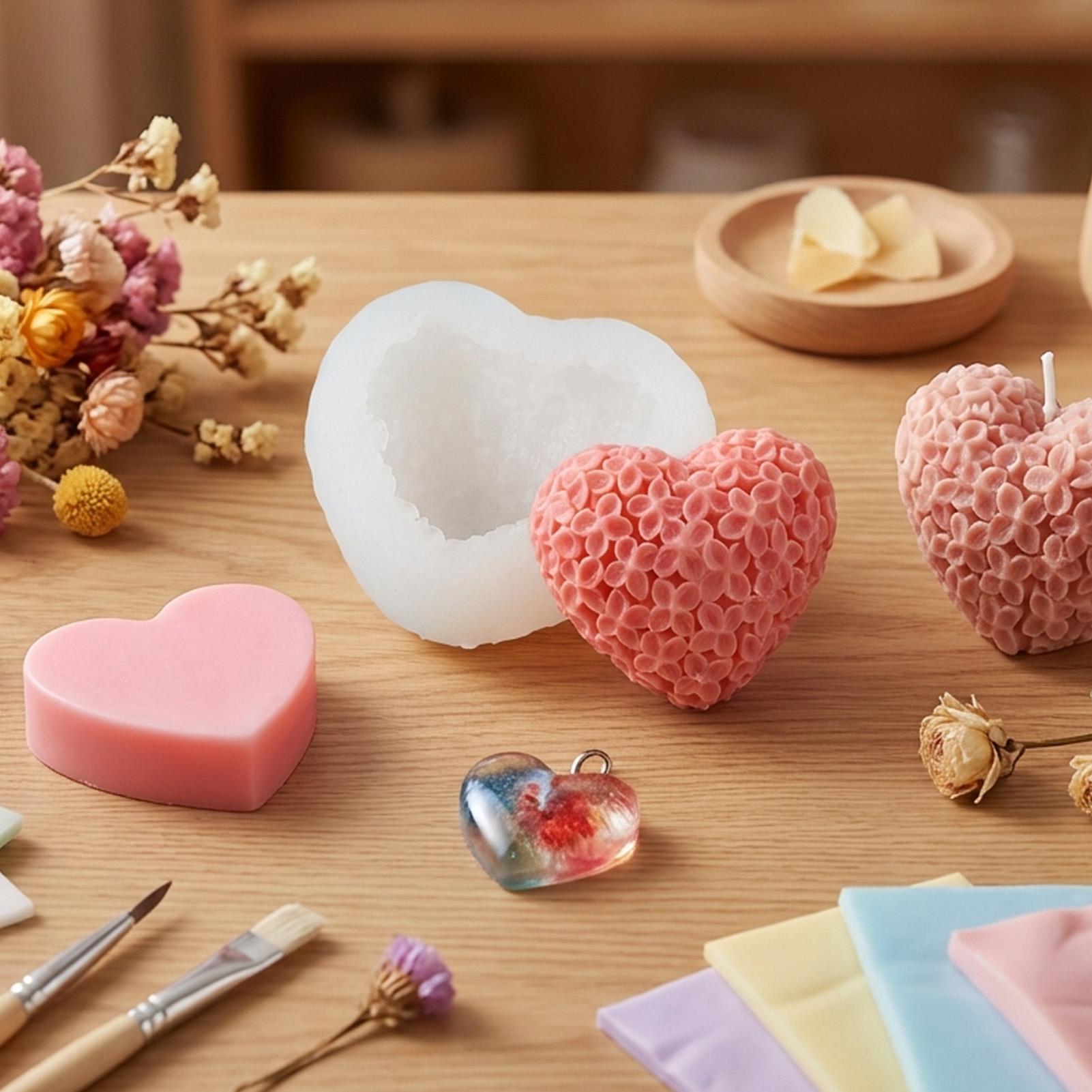 Silicone Heart Flower Scented Candle Mold DIY Valentines Day Car Decoration
Silicone Heart Flower Scented Candle Mold DIY Valentines Day Car Decoration