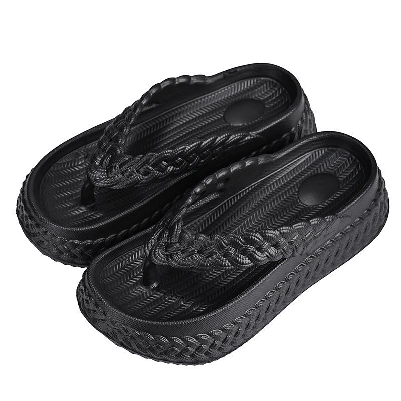 Women s EVA woven slope heel flip flops for summer wear, non slip, clip on, soft soled, high-heeled beach shoes 41 чорний
Women s EVA woven slope heel flip flops for summer wear, non slip, clip on, soft soled, high-heeled beach shoes 41 чорний