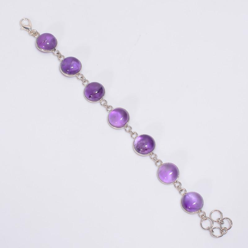 Splendid Top Grade Qualite 100% Natural Amethyst Round Shape Ethnic Style Handmade Jewelry 925 Steling Silver Plated Bracelet 7-8 WSJ-4654 7-8 фіолетовий
Splendid Top Grade Qualite 100% Natural Amethyst Round Shape Ethnic Style Handmade Jewelry 925 Steling Silver Plated Bracelet 7-8 WSJ-4654 7-8 фіолетовий