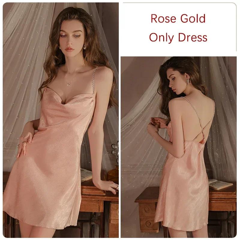 Женский пижамный комплект, модное платье с открытой спиной, однотонное шелковое платье с жемчужными подвязками, женский пижамный халат M
Женский пижамный комплект, модное платье с открытой спиной, однотонное шелковое платье с жемчужными подвязками, женский пижамный халат M