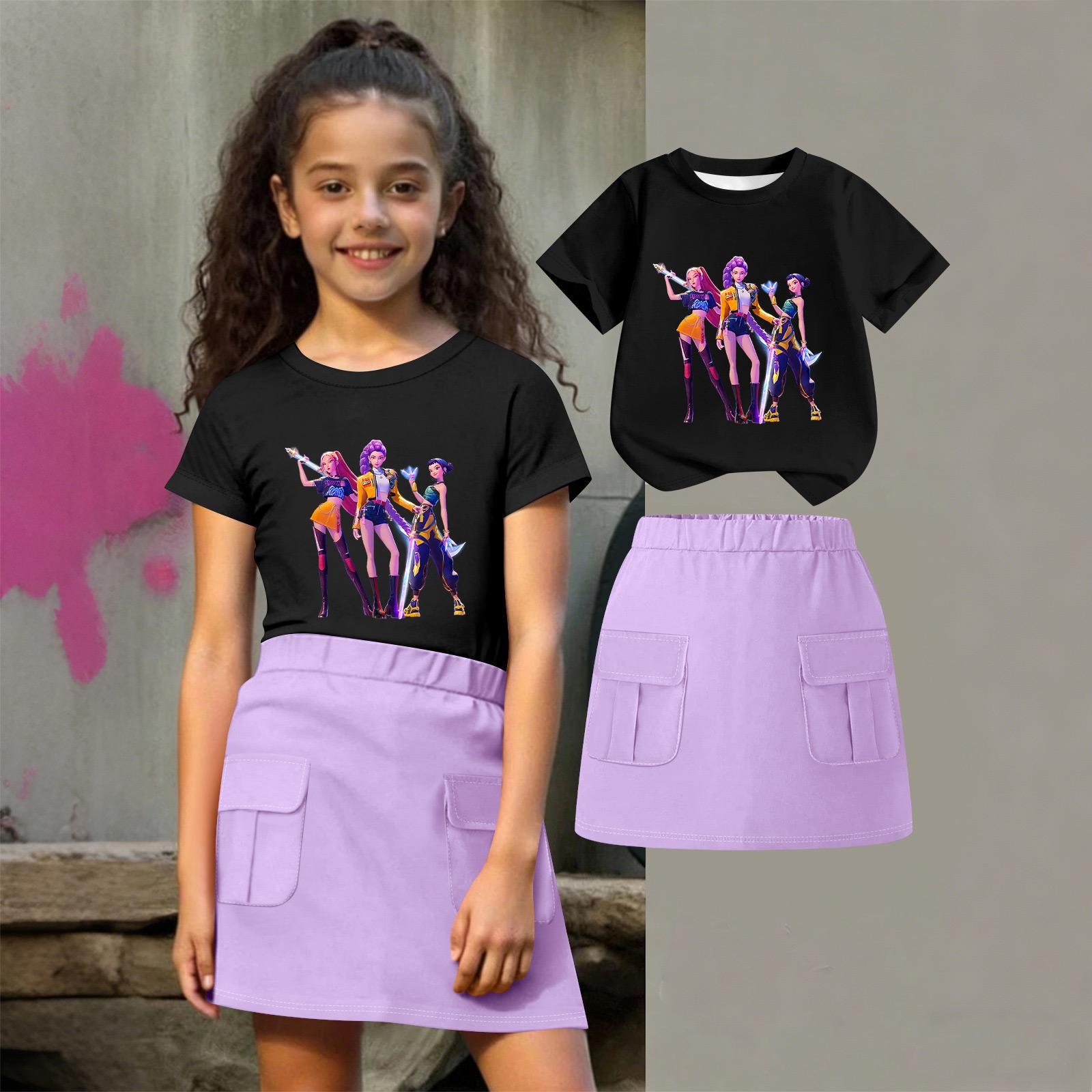 Kids Summer Sport T-Shirt And Skirts 2 Piece Outfit Tracksuit Set Short Sleeve Print Crop Tops With Clothing Set 100
Kids Summer Sport T-Shirt And Skirts 2 Piece Outfit Tracksuit Set Short Sleeve Print Crop Tops With Clothing Set 100
