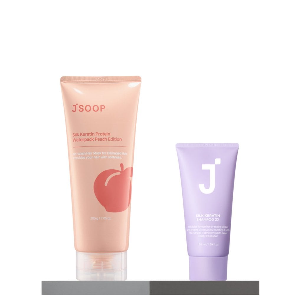 JSOOP Silk Keratin Protein Water Pack Peach Edition 200g (Silk Keratin Shampoo 2X 50ml Planning Composition)
JSOOP Silk Keratin Protein Water Pack Peach Edition 200g (Silk Keratin Shampoo 2X 50ml Planning Composition)