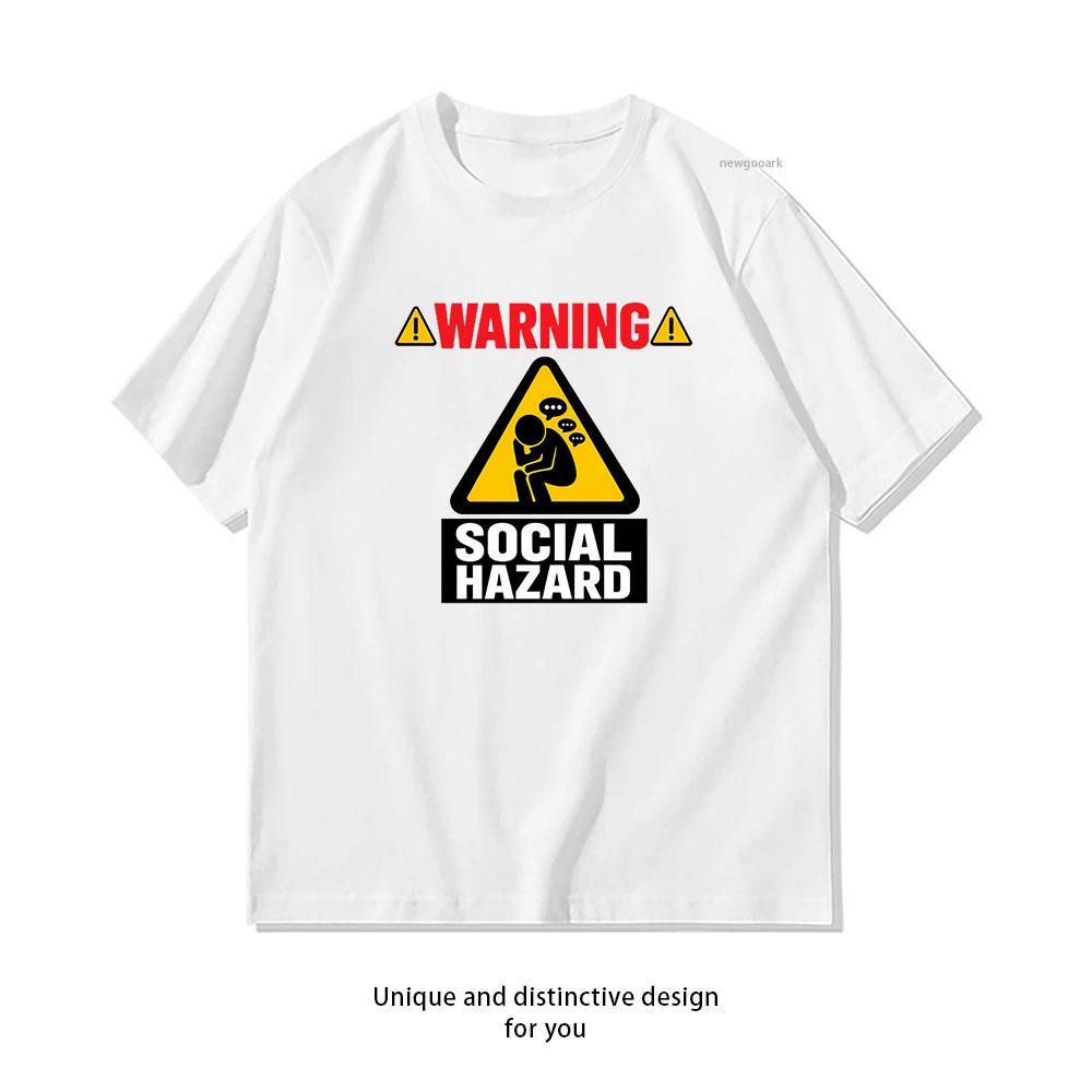 Warning Social Hazard Introvert Humor Variant Tshirt Women Unisex Casual Cotton Printed T Shirts Adult Streetwear Tops Tee 4XL
Warning Social Hazard Introvert Humor Variant Tshirt Women Unisex Casual Cotton Printed T Shirts Adult Streetwear Tops Tee 4XL