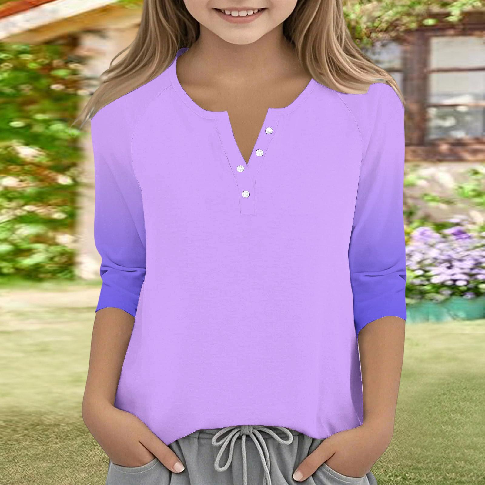Kids Three Quarter Sleeve Casual Top Button Front Pullover Shirt Lightweight Soft Fabric Comfortable Fit for Everyday Wear 160
Kids Three Quarter Sleeve Casual Top Button Front Pullover Shirt Lightweight Soft Fabric Comfortable Fit for Everyday Wear 160