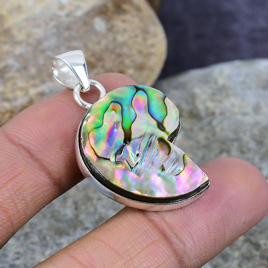 Abalone Shell Gemstone ручной работы стерлингового серебра 925 пробы кулон ювелирный подарок для матери
Abalone Shell Gemstone ручной работы стерлингового серебра 925 пробы кулон ювелирный подарок для матери