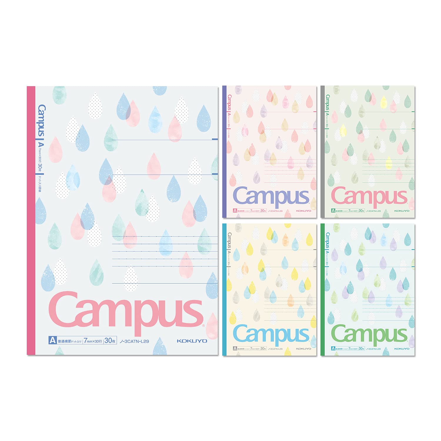 KOKUYO Note Campus Note Limited B5 Dotted A Ruled Drop Campus 5 Color Pack No-3CATN-L29X5
KOKUYO Note Campus Note Limited B5 Dotted A Ruled Drop Campus 5 Color Pack No-3CATN-L29X5