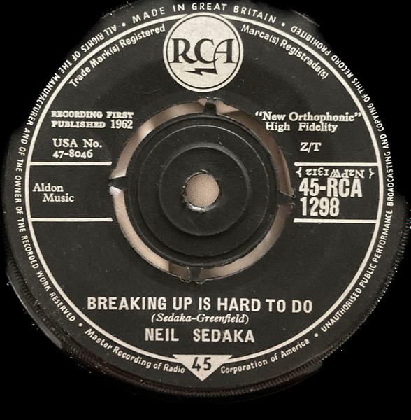 7-дюймовая пластинка NEIL SEDAKA - Breaking Up Is Hard To Do 45RCA1298 RCA 1962 Великобритания Рок Б/У
7-дюймовая пластинка NEIL SEDAKA - Breaking Up Is Hard To Do 45RCA1298 RCA 1962 Великобритания Рок Б/У