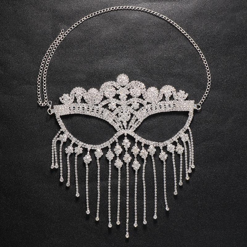 Rhinestone Fringed Mask, European and American Personalized Luxury Halloween Masquerade Fringed Mask
Rhinestone Fringed Mask, European and American Personalized Luxury Halloween Masquerade Fringed Mask