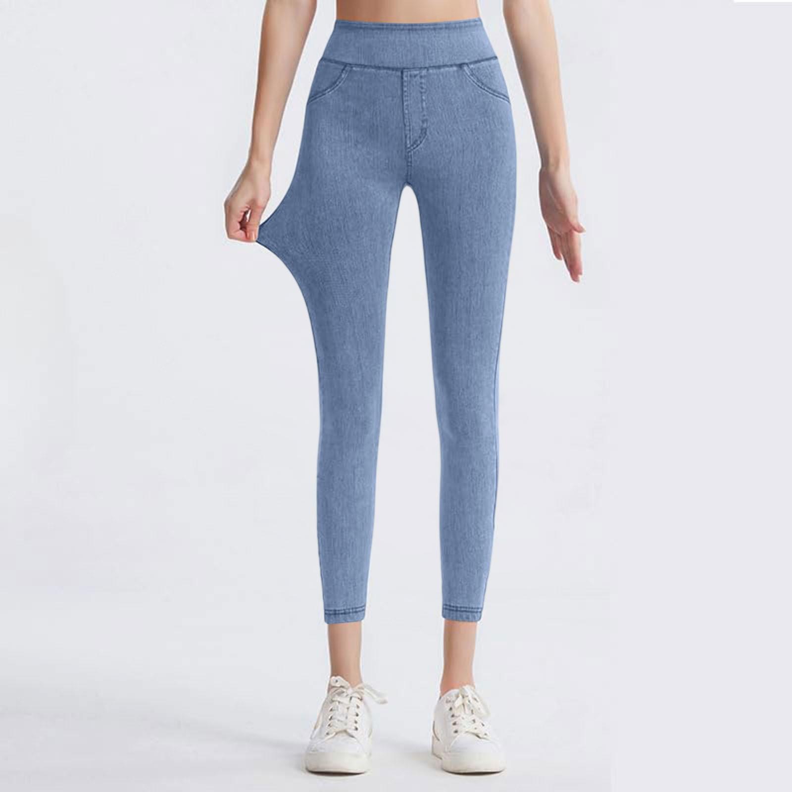 Women s Elastic Waist Faux Skinny Denim Yoga Style Denim Double Pocket Leggings XL світло-синій колір
Women s Elastic Waist Faux Skinny Denim Yoga Style Denim Double Pocket Leggings XL світло-синій колір