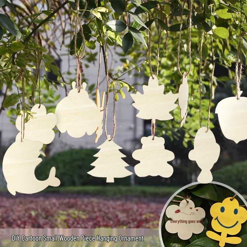 Children s DIY Wishing Tags: Cartoon Ornaments for Painting - Blank Wooden Tags with Hemp Rope for Christmas or Arbor Day.
Children s DIY Wishing Tags: Cartoon Ornaments for Painting - Blank Wooden Tags with Hemp Rope for Christmas or Arbor Day.