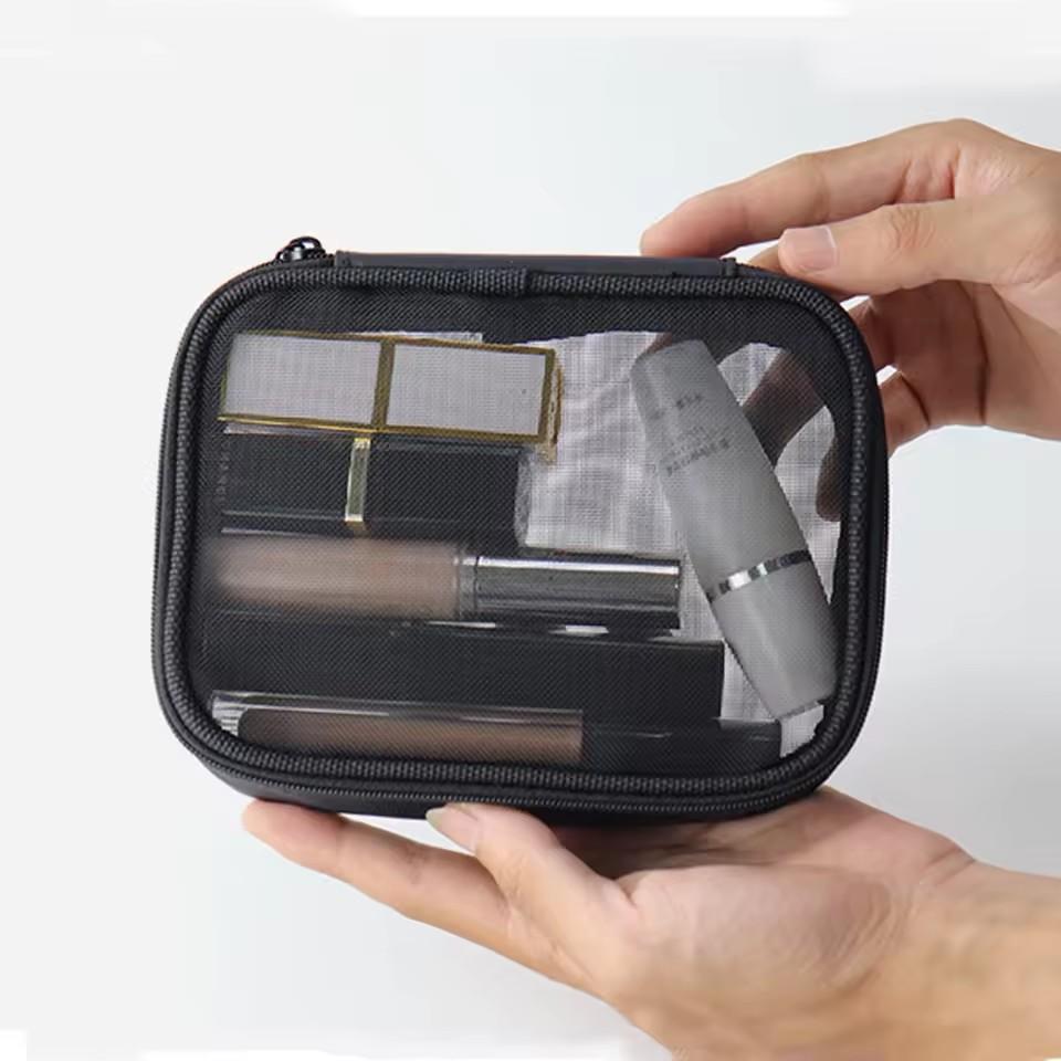 Travel Black Mesh Cosmetic Bag Zipper Makeup Bag For Women Wash Toiletry Bag Makeup Organizer Portable Storage Pouch
Travel Black Mesh Cosmetic Bag Zipper Makeup Bag For Women Wash Toiletry Bag Makeup Organizer Portable Storage Pouch
