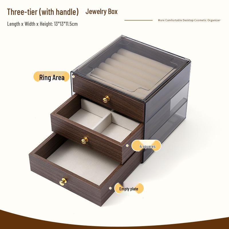 Elegant Seven-Layer Chinese Walnut Jewelry Box with Large Capacity for Rings, Earrings, Bracelets, and More
Elegant Seven-Layer Chinese Walnut Jewelry Box with Large Capacity for Rings, Earrings, Bracelets, and More