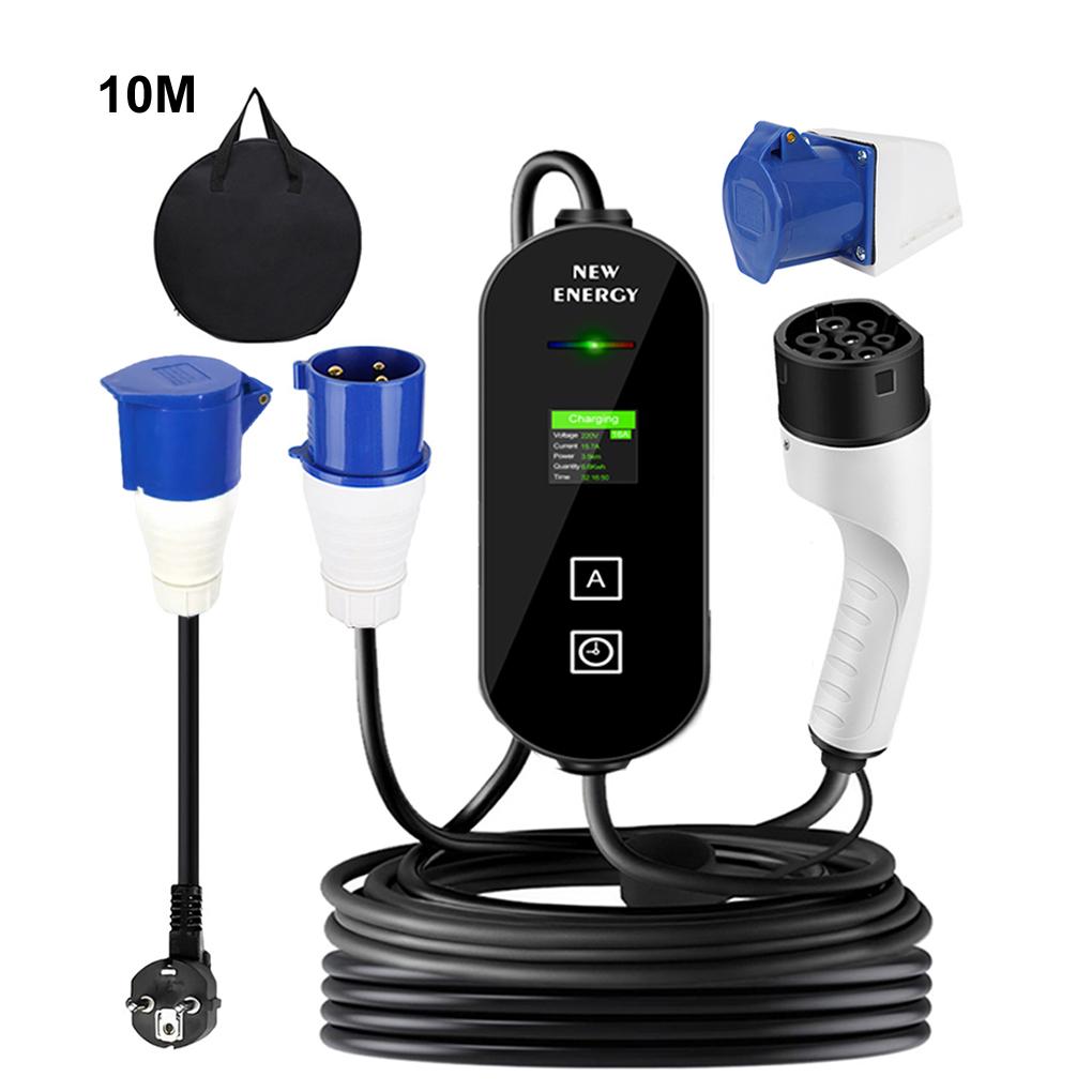 7KW 32A Portable New EV Charger Single Phase CEE 3PIN European Standard Industrial Plug General Charger With Storage Bag 5M 10M
7KW 32A Portable New EV Charger Single Phase CEE 3PIN European Standard Industrial Plug General Charger With Storage Bag 5M 10M