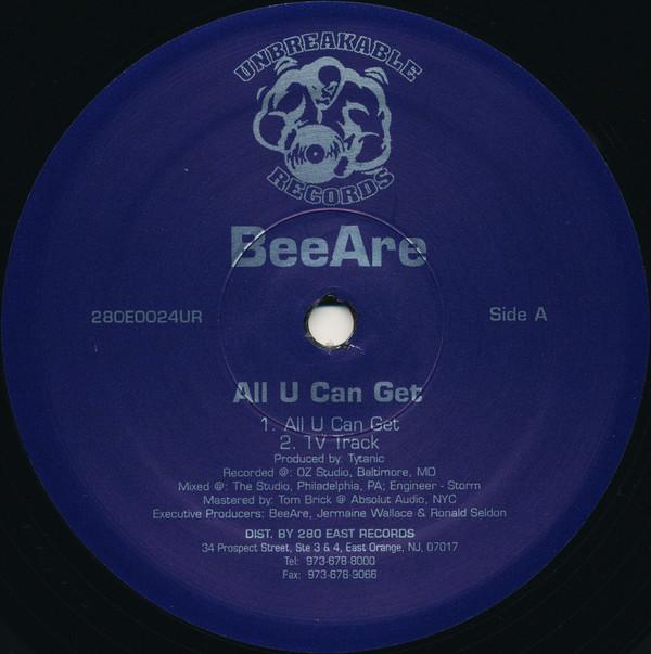 12inch Record BEEARE - All U Can Get 280E0024UR Unbreakable Rec US Rap & Hip-Hop/R&B Used
12inch Record BEEARE - All U Can Get 280E0024UR Unbreakable Rec US Rap & Hip-Hop/R&B Used