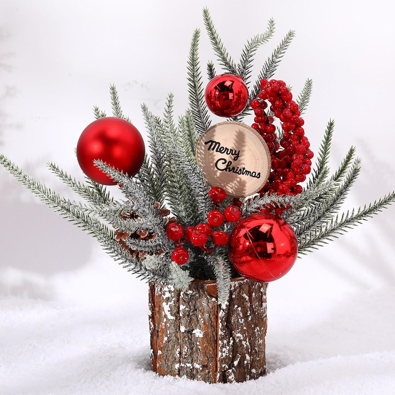 9.8 Gold Ball Mini Christmas Tree Decor with Pine Cone & Berry, Portable Tabletop Holiday Tree for Party, Fireplace 0.6M
9.8 Gold Ball Mini Christmas Tree Decor with Pine Cone & Berry, Portable Tabletop Holiday Tree for Party, Fireplace 0.6M