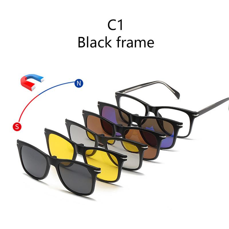 6 In 1 Prescription Glasses Transparent Grey Myopia -0.5 To -10 Square Frame Magnetic Clip Spring mirror Leg Shortsighted 0
6 In 1 Prescription Glasses Transparent Grey Myopia -0.5 To -10 Square Frame Magnetic Clip Spring mirror Leg Shortsighted 0