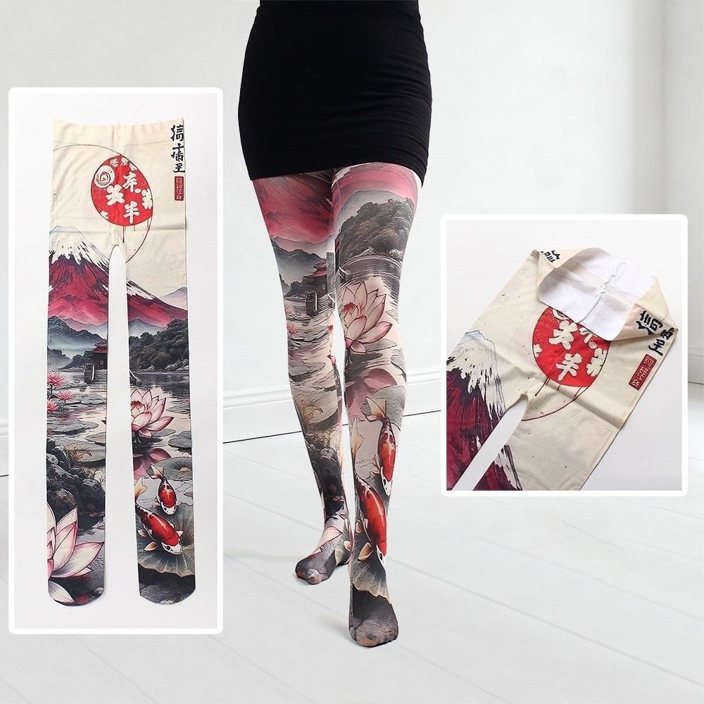 High Waist Retro Printed Tights Seamless Stretch Floral Printed Stockings Japanese Style Y2k Graffiti Printed Pantyhose Female One Size
High Waist Retro Printed Tights Seamless Stretch Floral Printed Stockings Japanese Style Y2k Graffiti Printed Pantyhose Female One Size