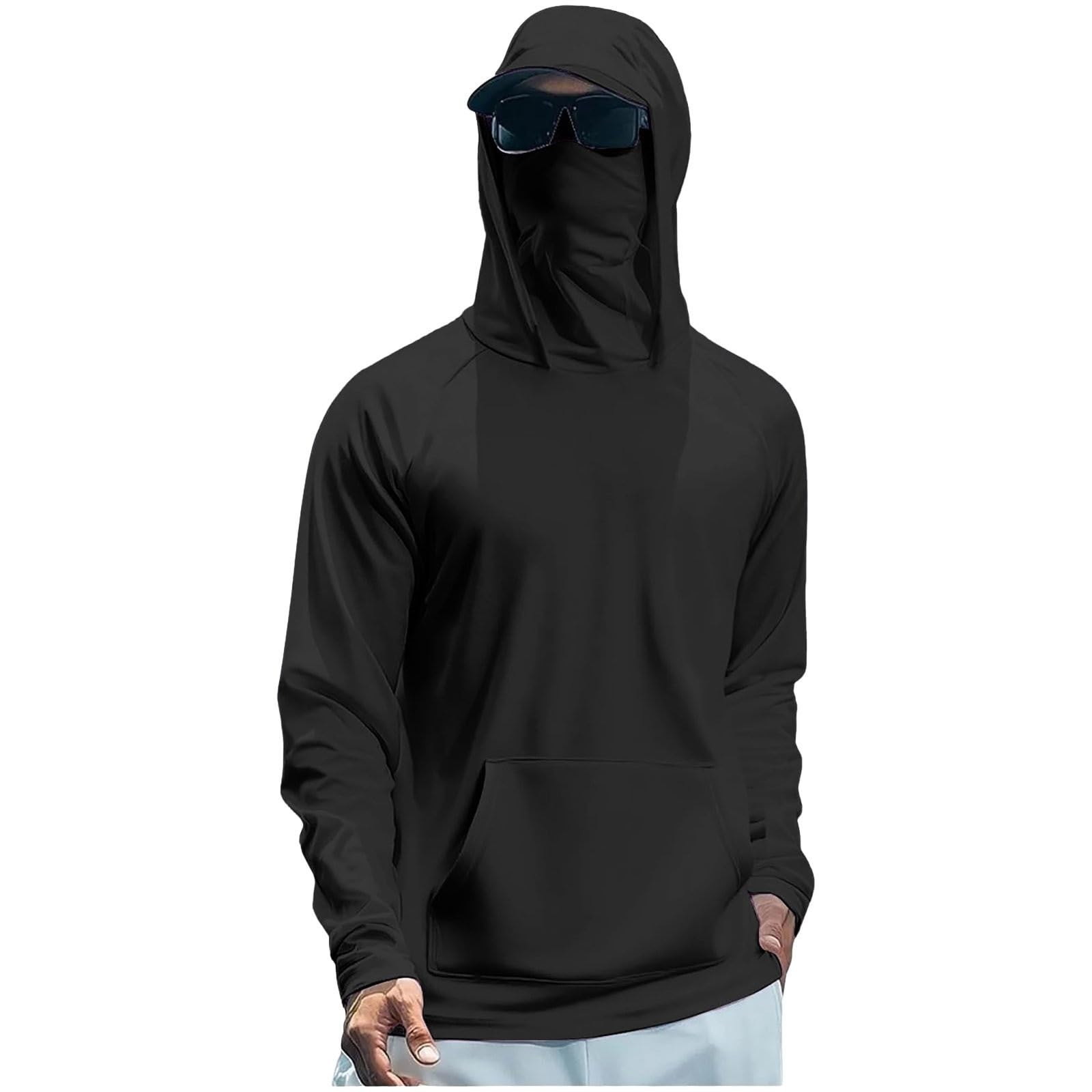 Lightweight Sun Protection Hoodie Integrated Face Cover Long Sleeve Rash Guard Shirt with Hood for Outdoor Activities UV Shield L чёрный
Lightweight Sun Protection Hoodie Integrated Face Cover Long Sleeve Rash Guard Shirt with Hood for Outdoor Activities UV Shield L чёрный