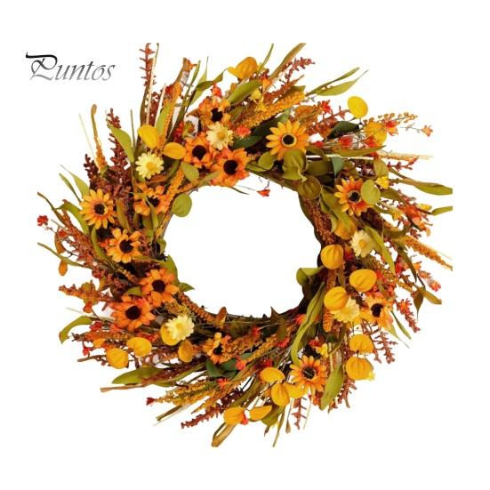 Осенний венок, подвеска для входной двери, искусственные венки с оранжевыми листьями и цветами, гирлянда в пасторальном стиле для осеннего праздника урожая, Дня благодарения 50 cm
Осенний венок, подвеска для входной двери, искусственные венки с оранжевыми листьями и цветами, гирлянда в пасторальном стиле для осеннего праздника урожая, Дня благодарения 50 cm