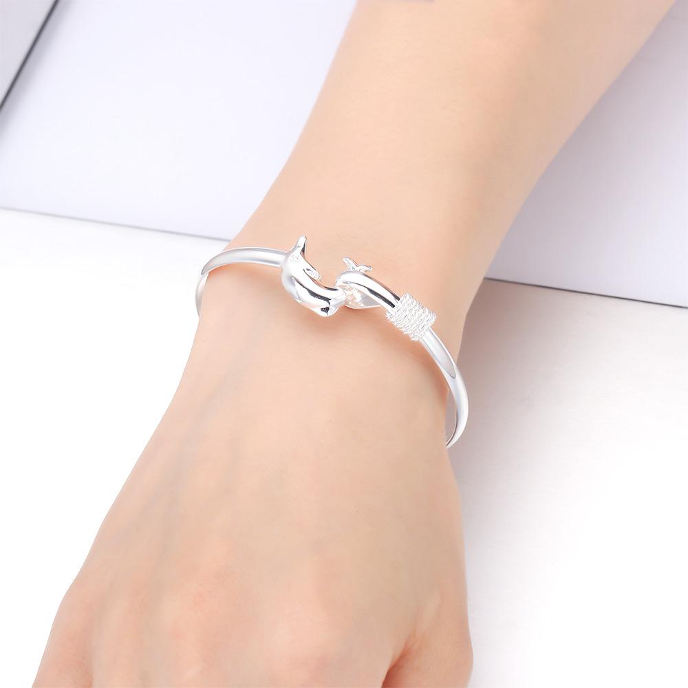 Mini Creative New Dolphin Lovely Cuff Solid Style Silver Plated Gifts Bangle Bracelet Jewelry
Mini Creative New Dolphin Lovely Cuff Solid Style Silver Plated Gifts Bangle Bracelet Jewelry