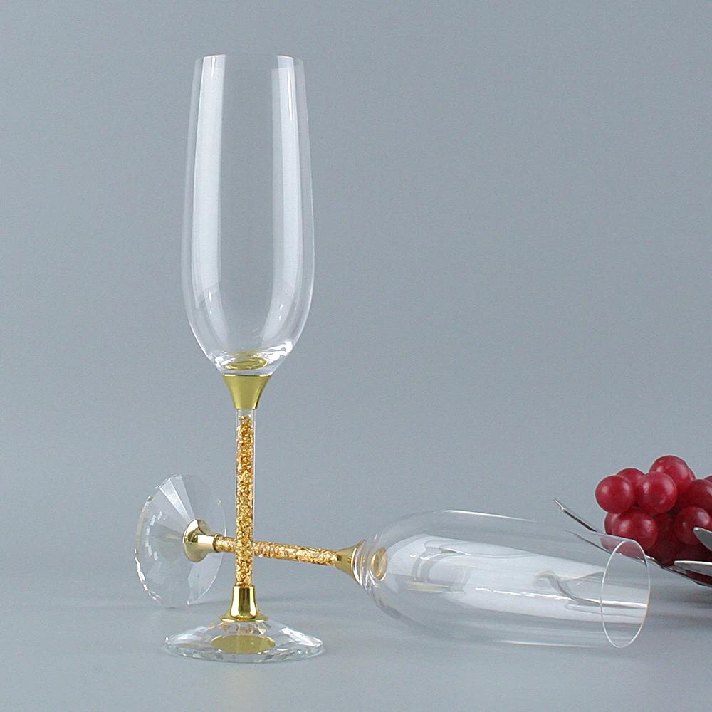 2 шт./набор бокалов для шампанского Oh Trend Creative Crystal, украшение для центрального стола, свадебная подставка из золотой фольги для шампанского 250ml
2 шт./набор бокалов для шампанского Oh Trend Creative Crystal, украшение для центрального стола, свадебная подставка из золотой фольги для шампанского 250ml
