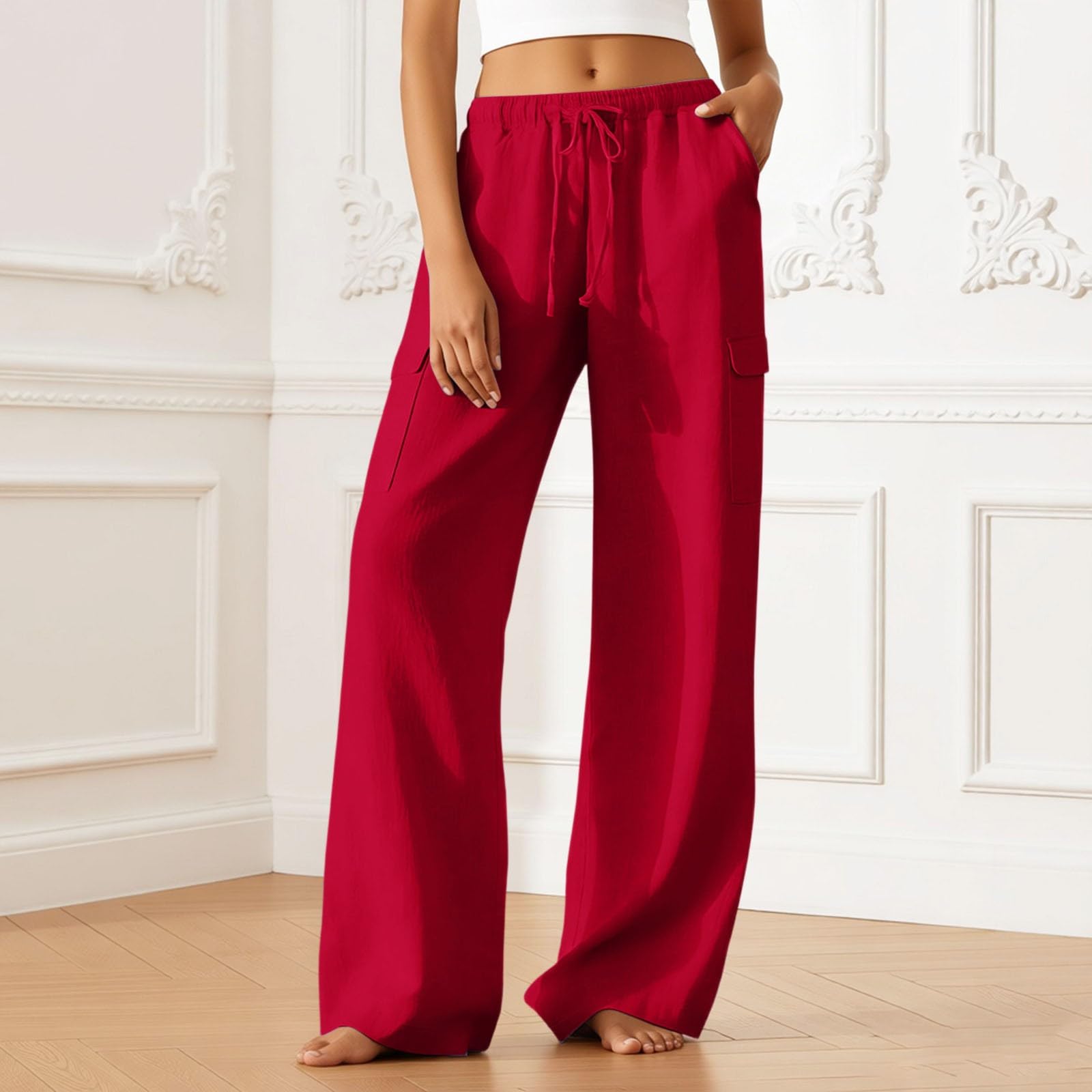 Women Elastic High Waist Pant Casual Fit Wide Leg Long Pants Trousers With Pockets XL рожевий
Women Elastic High Waist Pant Casual Fit Wide Leg Long Pants Trousers With Pockets XL рожевий