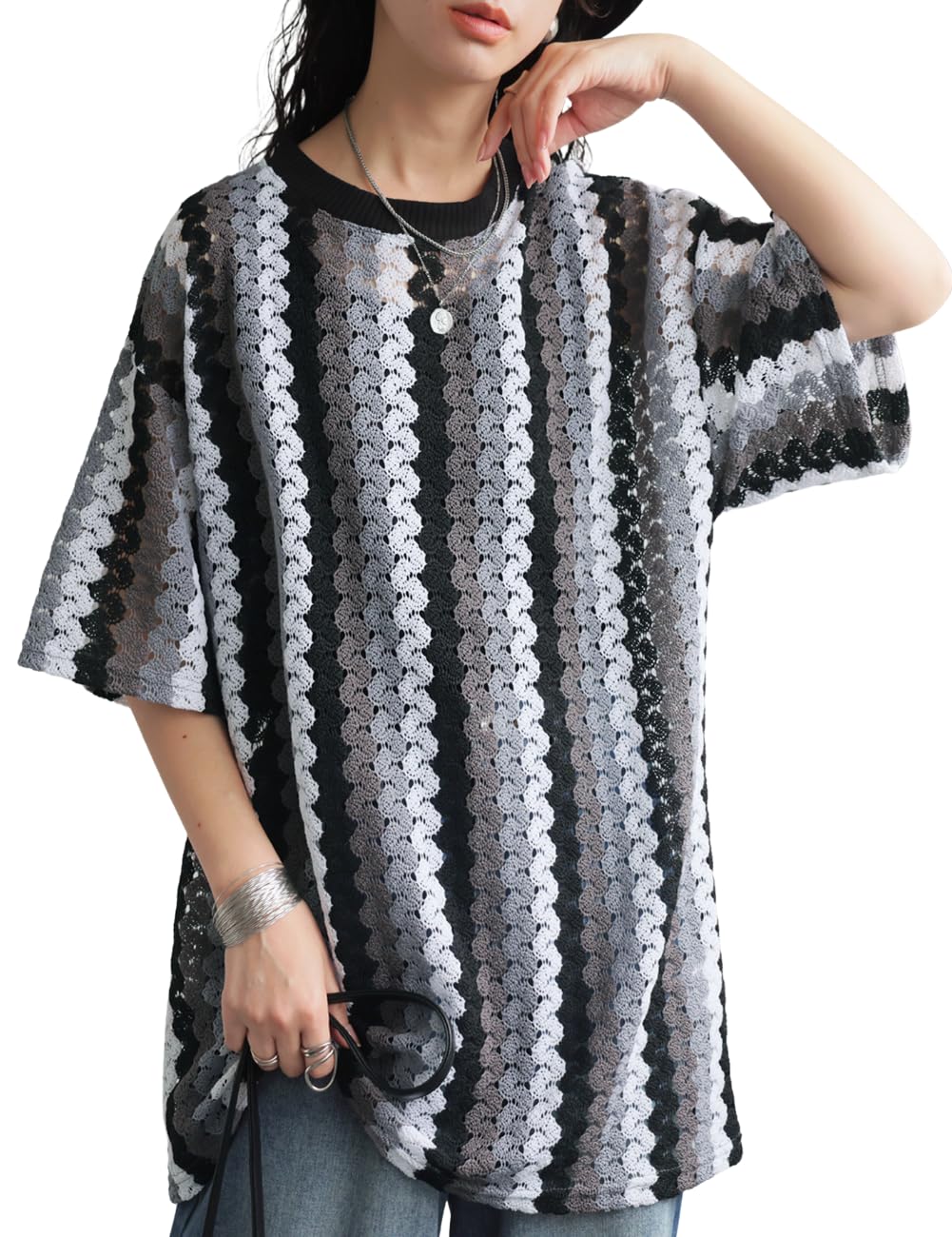 antiqua Lace Knit One Size Fits Black Women s T-Shirt Pullover, All, Mix, ZE-01120
antiqua Lace Knit One Size Fits Black Women s T-Shirt Pullover, All, Mix, ZE-01120