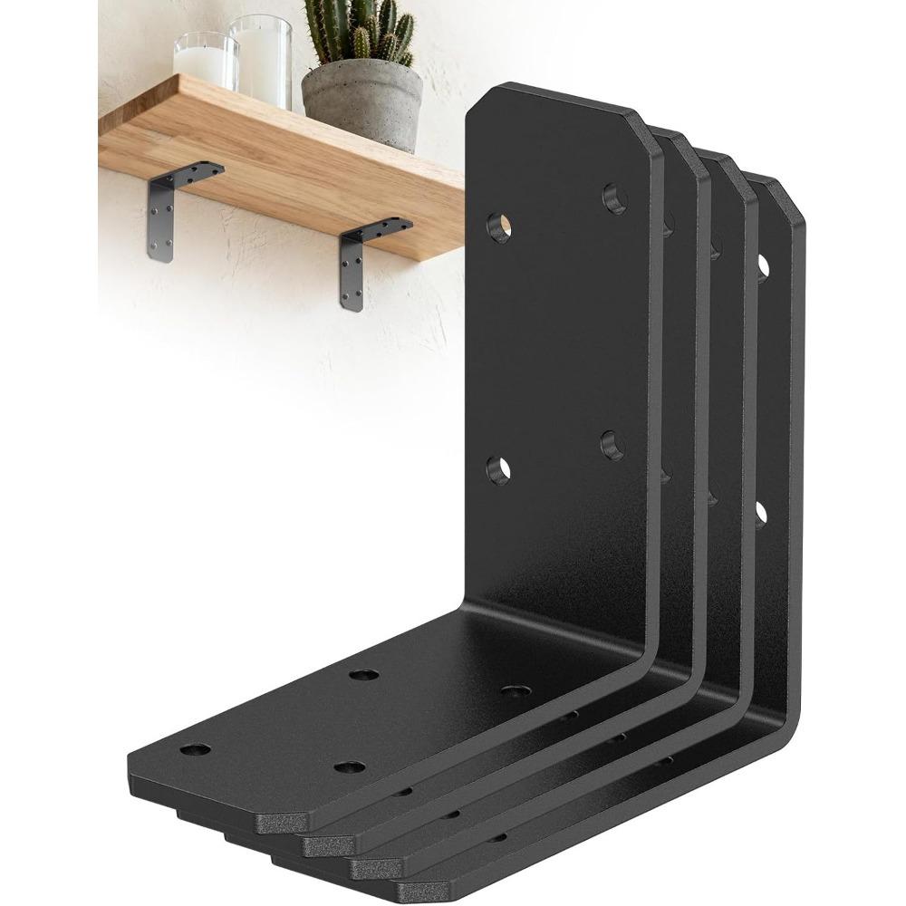 4PCS 90 Degree Angle Iron, Heavy Duty Steel Corner Brace, L Shaped Bracket for Wood Shelves, Floating Shelves, Desk Furniture Connection
4PCS 90 Degree Angle Iron, Heavy Duty Steel Corner Brace, L Shaped Bracket for Wood Shelves, Floating Shelves, Desk Furniture Connection