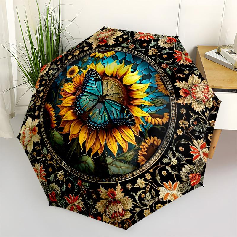 Butterfly SunflowerThemed Automatic Opening and Closing Umbrella - 8 Ribs, Suitable for Leisure and Going Out, Outdoor Accessory, Gothic Sty
Butterfly SunflowerThemed Automatic Opening and Closing Umbrella - 8 Ribs, Suitable for Leisure and Going Out, Outdoor Accessory, Gothic Sty