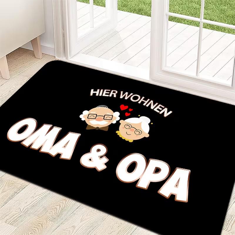OMA&OPA German Grandparents Theme Door Mat Soft and Thick Material Anti slip Bottom Door Mat Machine Washable Carpet Decoration 40cm x 60cm
OMA&OPA German Grandparents Theme Door Mat Soft and Thick Material Anti slip Bottom Door Mat Machine Washable Carpet Decoration 40cm x 60cm