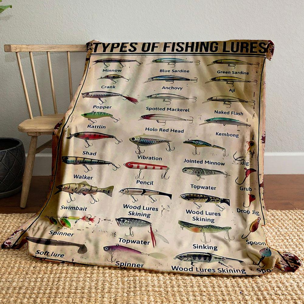 Fishing Lure Guide Blanket bedroom Blanket for Livingroom Couch lunch break Soft throw for Friend s festival Gift 80cm x 120cm
Fishing Lure Guide Blanket bedroom Blanket for Livingroom Couch lunch break Soft throw for Friend s festival Gift 80cm x 120cm