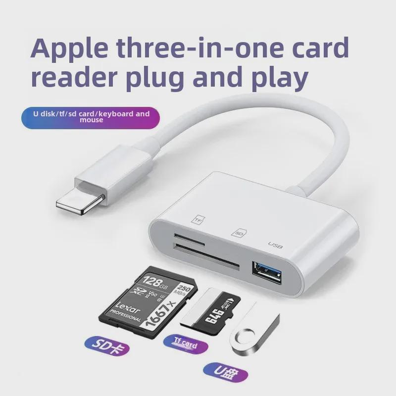 Устройство чтения карт памяти OTG 3-в-1 для Apple и Android: USB-флеш-накопитель, SD-карта и адаптер клавиатуры
Устройство чтения карт памяти OTG 3-в-1 для Apple и Android: USB-флеш-накопитель, SD-карта и адаптер клавиатуры