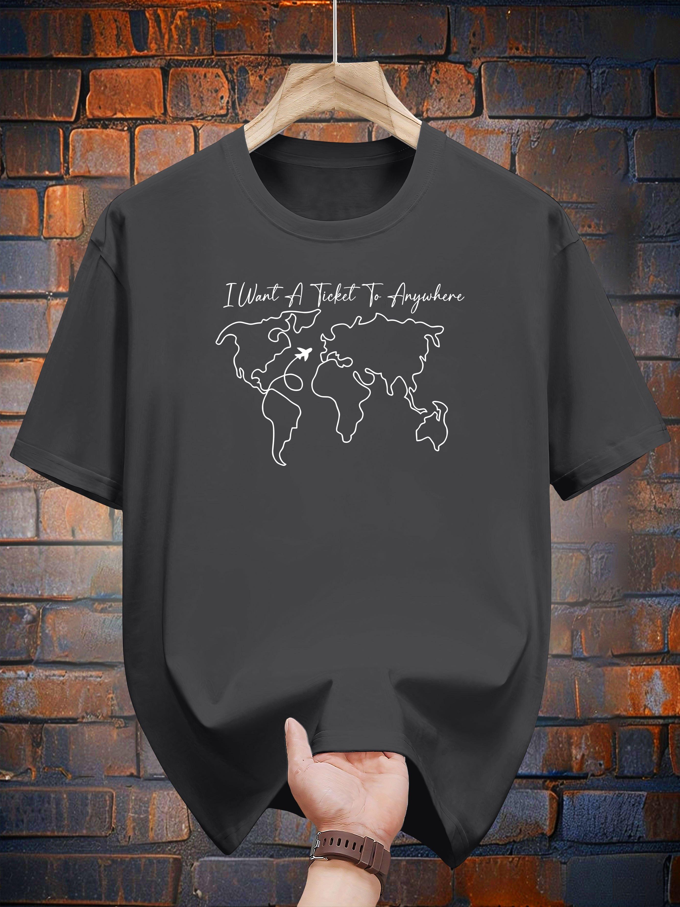 200g 100% Cotton Graphic T-shirt - Black World Map Print with I Just Really Like to Travel Slogan S
200g 100% Cotton Graphic T-shirt - Black World Map Print with I Just Really Like to Travel Slogan S