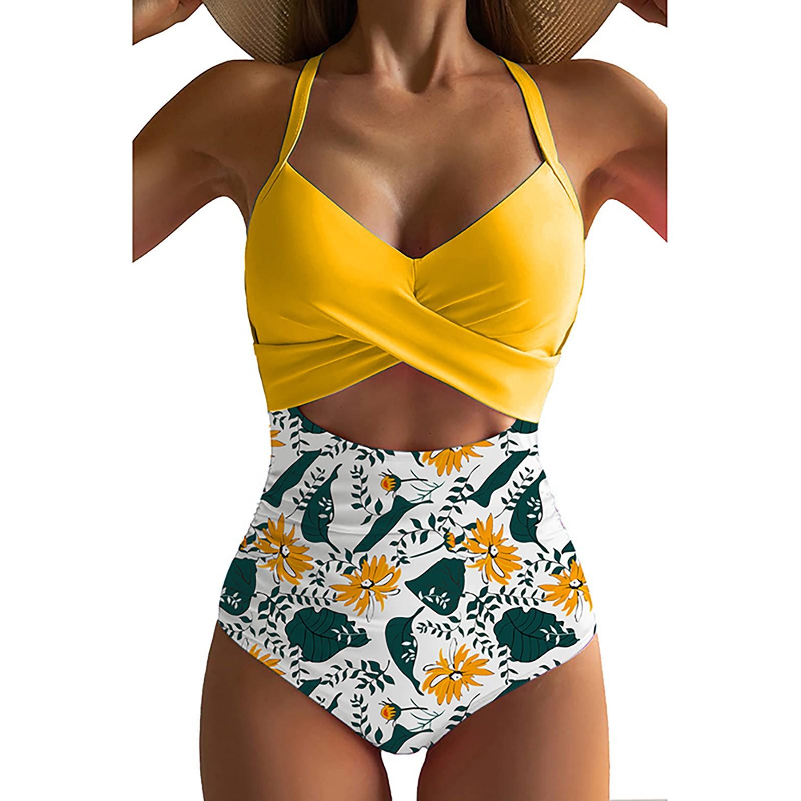 Women s One Piece Swimsuit Cross Strap Hollow Out Design Padded Bra Removable Cups Floral Pattern Beachwear Swimwear for Summer M жовтий
Women s One Piece Swimsuit Cross Strap Hollow Out Design Padded Bra Removable Cups Floral Pattern Beachwear Swimwear for Summer M жовтий
