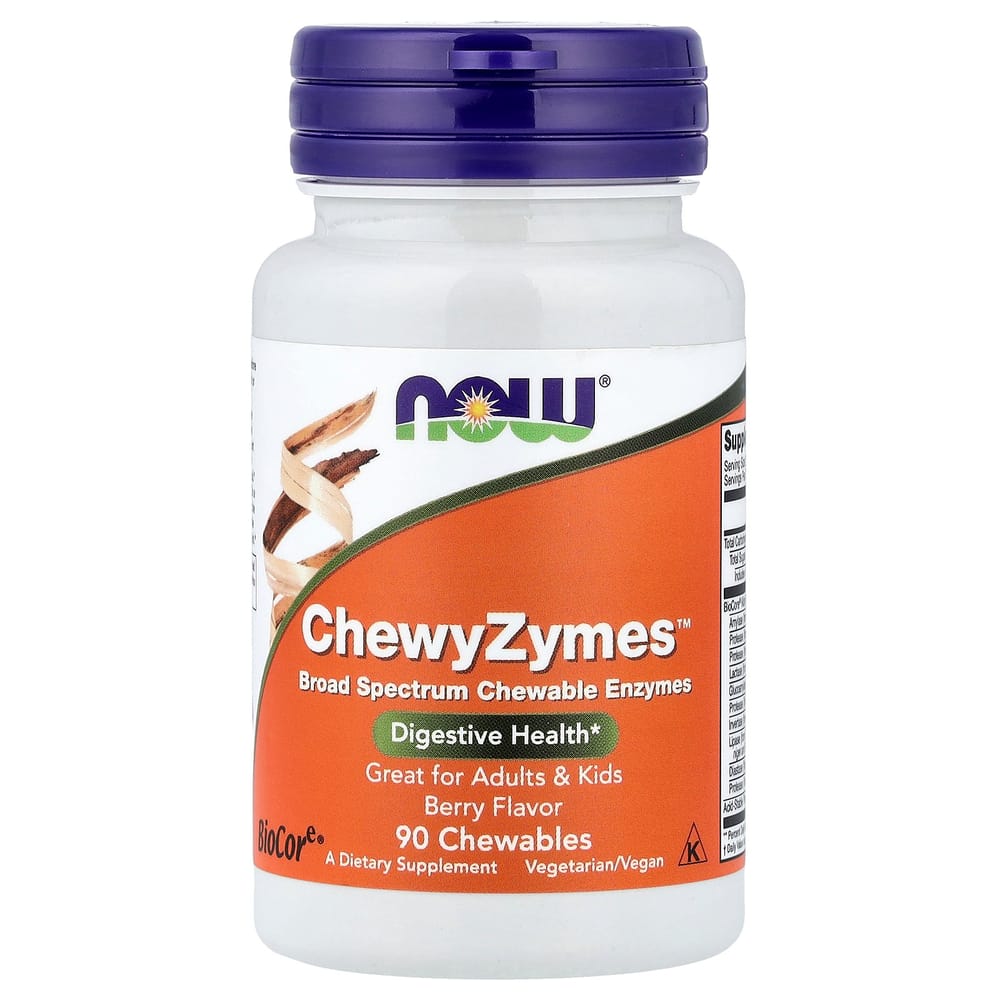 Now Foods ChewyZymes Berry Flavor Chewable Tablets, 90 Count 90 pcs - 1 ea
Now Foods ChewyZymes Berry Flavor Chewable Tablets, 90 Count 90 pcs - 1 ea