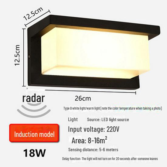 Водонепроницаемый уличный настенный светильник для двора виллы, балкона и террасы Warm Light 3000K
Водонепроницаемый уличный настенный светильник для двора виллы, балкона и террасы Warm Light 3000K