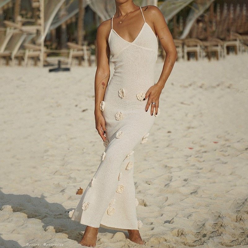 Европейская и американская женская одежда Новое платье на бретелях Сексуальные платья для женщин Трехмерный цветок Вязаное Открытая спина На шнуровке Платье-футляр Длинное платье Apricot color S
Европейская и американская женская одежда Новое платье на бретелях Сексуальные платья для женщин Трехмерный цветок Вязаное Открытая спина На шнуровке Платье-футляр Длинное платье Apricot color S