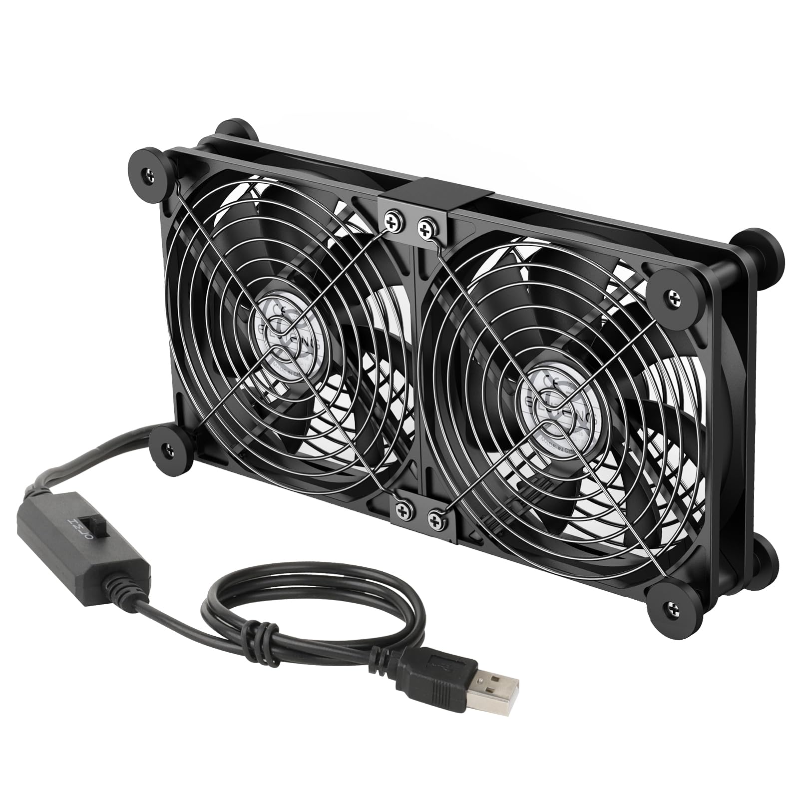ELUTENG USB Fan 14cm Quiet USB Cooling Fan with Rubber Feet 3 Levels of Air Volume Adjustment PC Fan Thin Ball Bearings USB Fan Long Life 5V USB чорний
ELUTENG USB Fan 14cm Quiet USB Cooling Fan with Rubber Feet 3 Levels of Air Volume Adjustment PC Fan Thin Ball Bearings USB Fan Long Life 5V USB чорний
