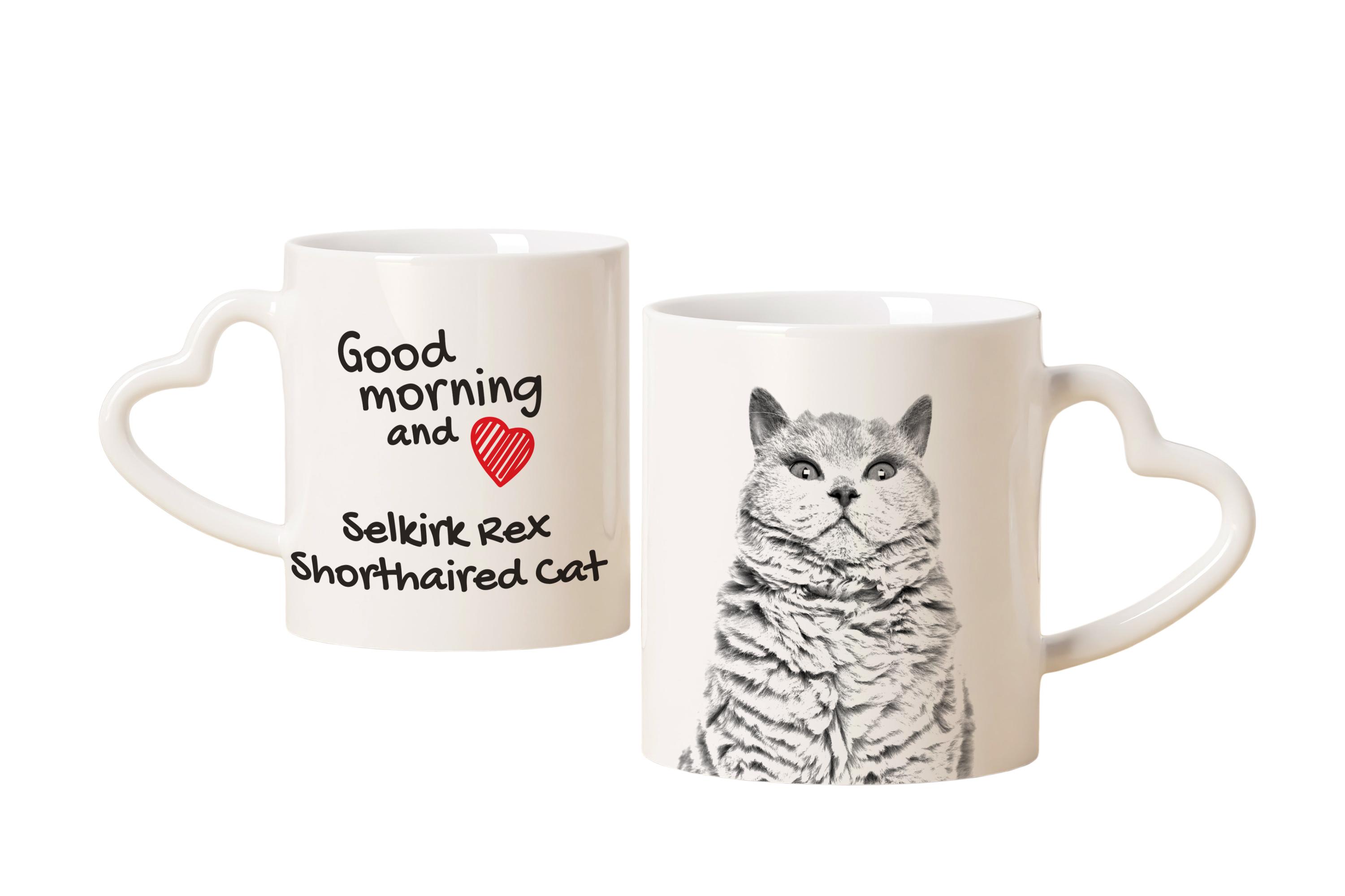 Selkirk Rex - cat mug, adorable heart-shaped handle mug, universal gift from Art-Dog brand білий
Selkirk Rex - cat mug, adorable heart-shaped handle mug, universal gift from Art-Dog brand білий