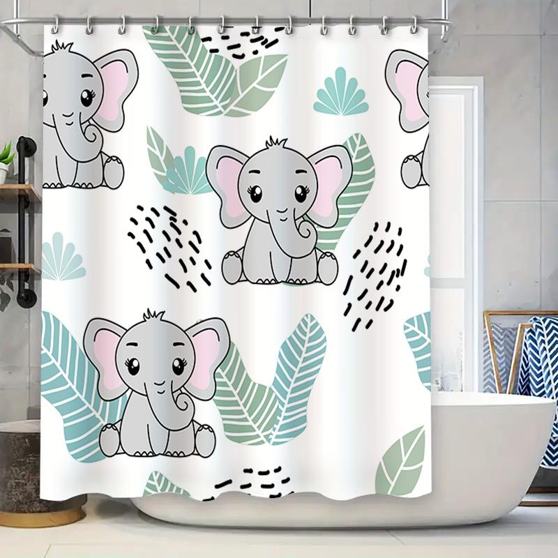 Elephant Print Shower Curtain Bathroom Decor Waterproof Fabric 3D Home Decoration Green White Light Blue Colorful Leaves Pattern W60H190(CM)-1 Pcs
Elephant Print Shower Curtain Bathroom Decor Waterproof Fabric 3D Home Decoration Green White Light Blue Colorful Leaves Pattern W60H190(CM)-1 Pcs