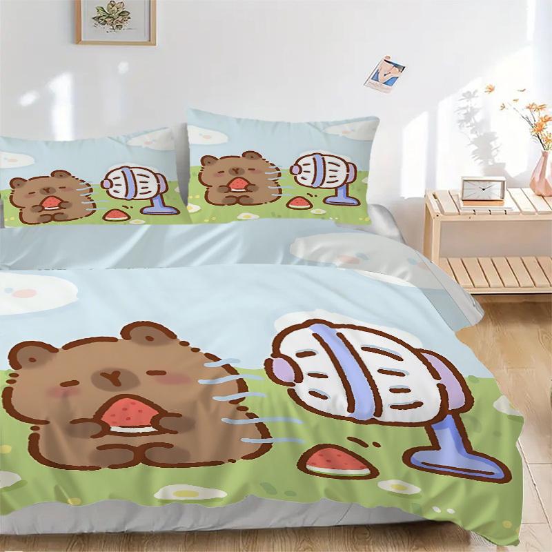 3pcs Watermelon Capybara Duvet Cover Set -Includes 1 Duvet Cover and 2 Pillowcases, No Quilt Core, All-Season Home Decor yy251111200 135x200cm
3pcs Watermelon Capybara Duvet Cover Set -Includes 1 Duvet Cover and 2 Pillowcases, No Quilt Core, All-Season Home Decor yy251111200 135x200cm